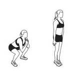 Squat jacks exercise moves